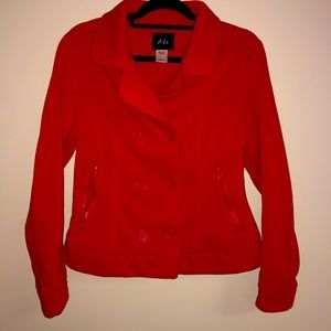Red Fall Button Up Jacket